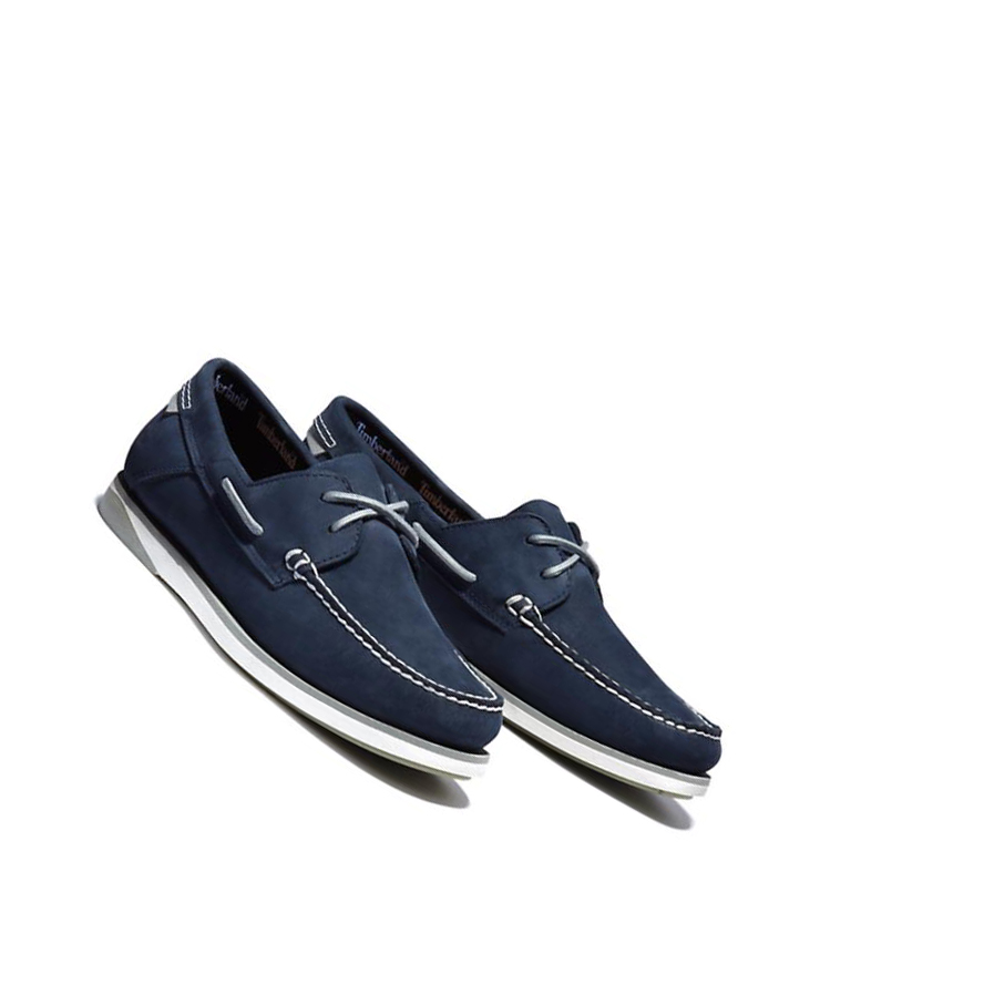 Men's Timberland Atlantis Break Boat Shoes Navy | FRM-923578