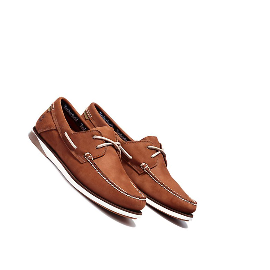 Men's Timberland Atlantis Break Boat Shoes Brown | IAT-482619