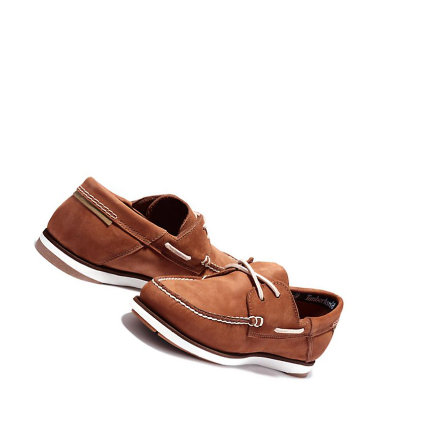 Men's Timberland Atlantis Break Boat Shoes Brown | IAT-482619