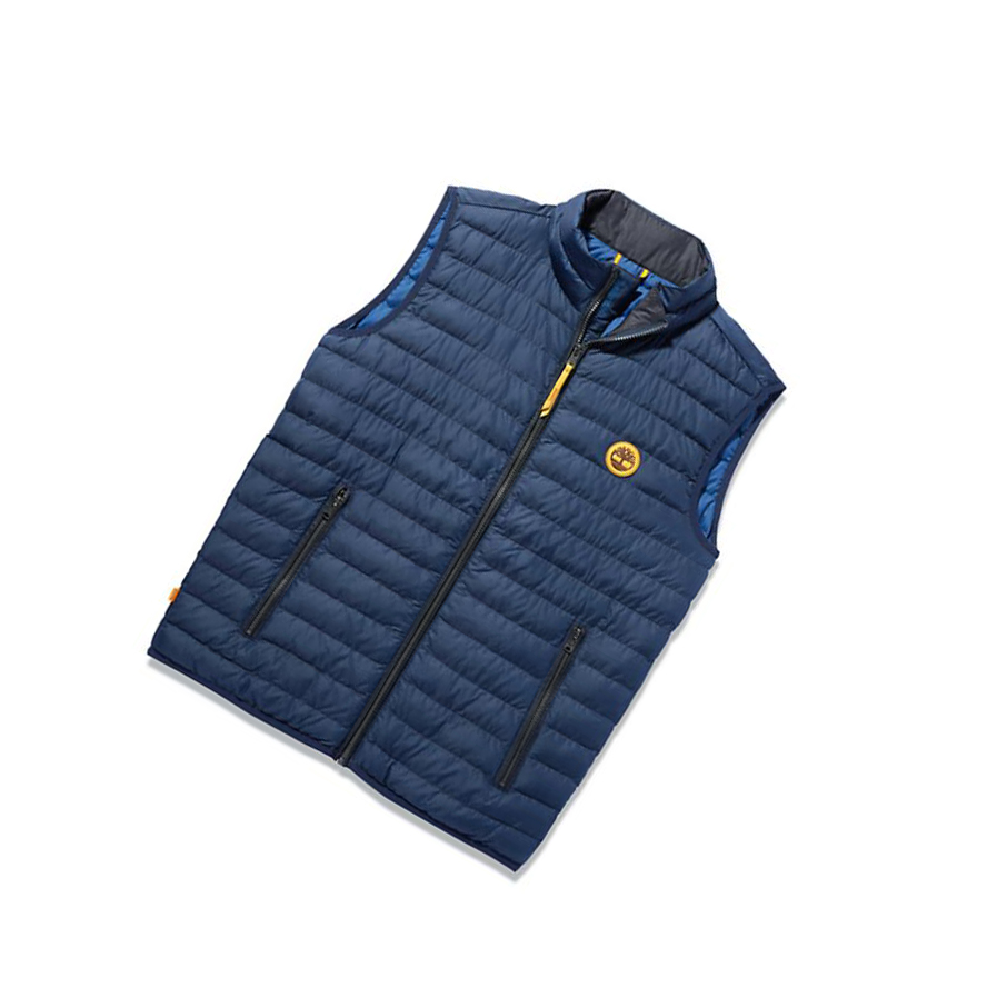 Men's Timberland Axis Peak Thermal Quilted-Hybrid Jackets Navy | BID-059382