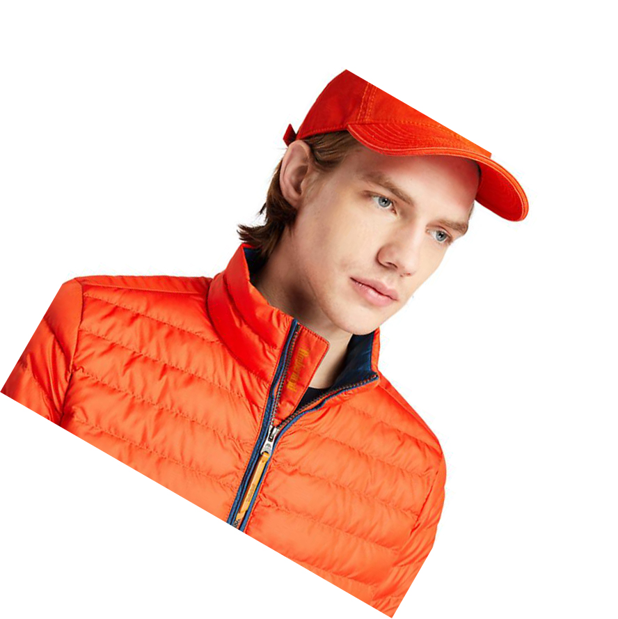 Men's Timberland Axis Peak Waterproof Quilted-Hybrid Jackets Orange | WNH-852091