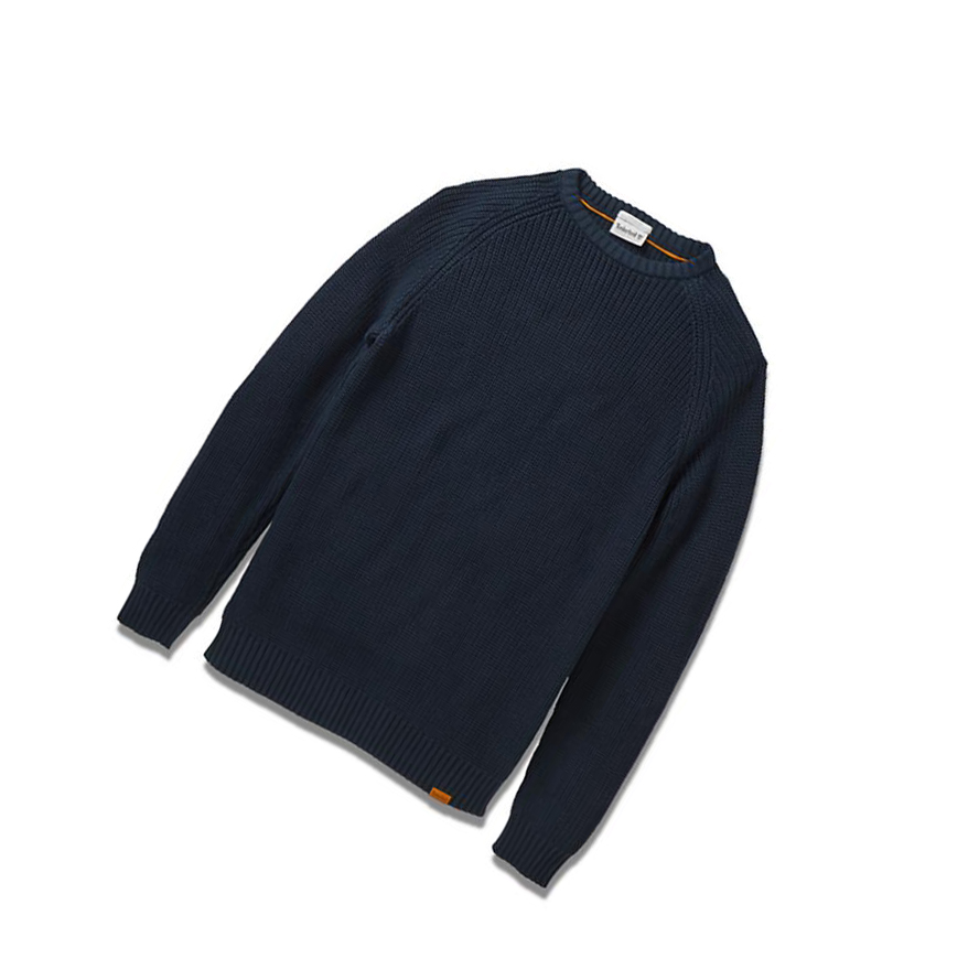 Men's Timberland Beards Brook Crew-Neck Sweater Navy | RNL-305617