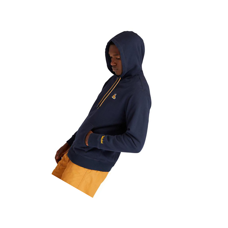 Men's Timberland Boot Logo Hoodie Navy | LTN-203561