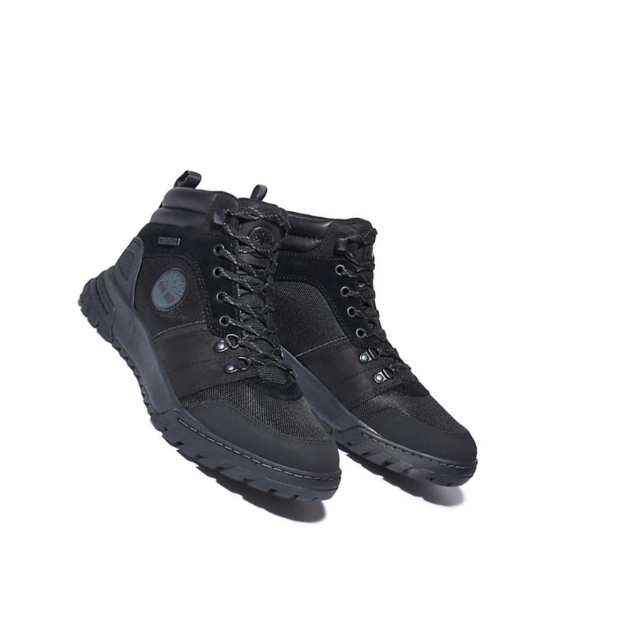 Men's Timberland Boulder Trail Trekker Hiker Hiking Boots Black | NWS-824571