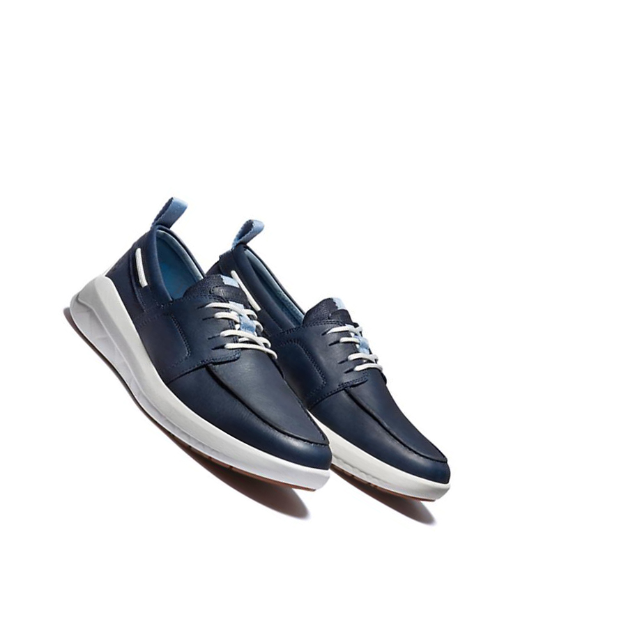 Men's Timberland Bradstreet Ultra Boat Shoes Navy | QVC-976140