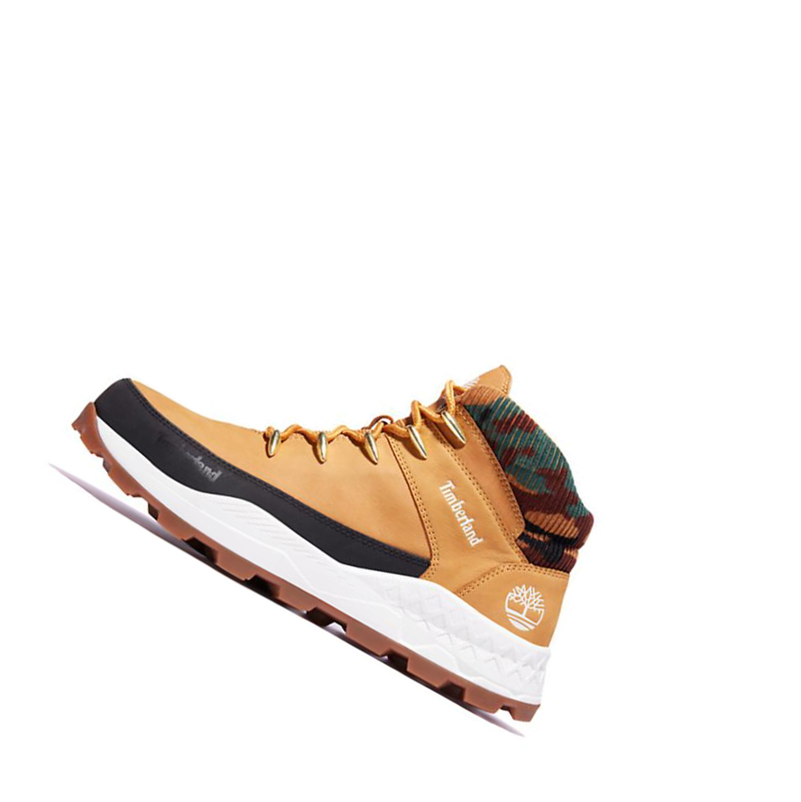 Men's Timberland Brooklyn Euro Sprint Sneakers Brown | DQJ-439278