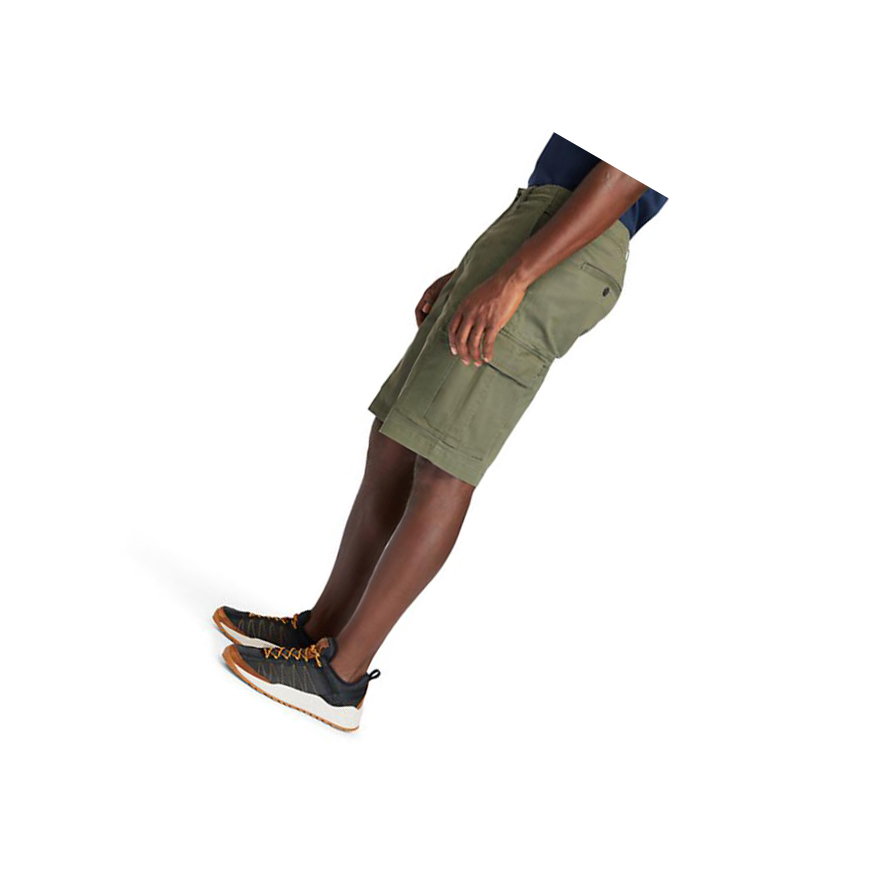 Men's Timberland Cargo Shorts Pants Dark Green | JSM-031872