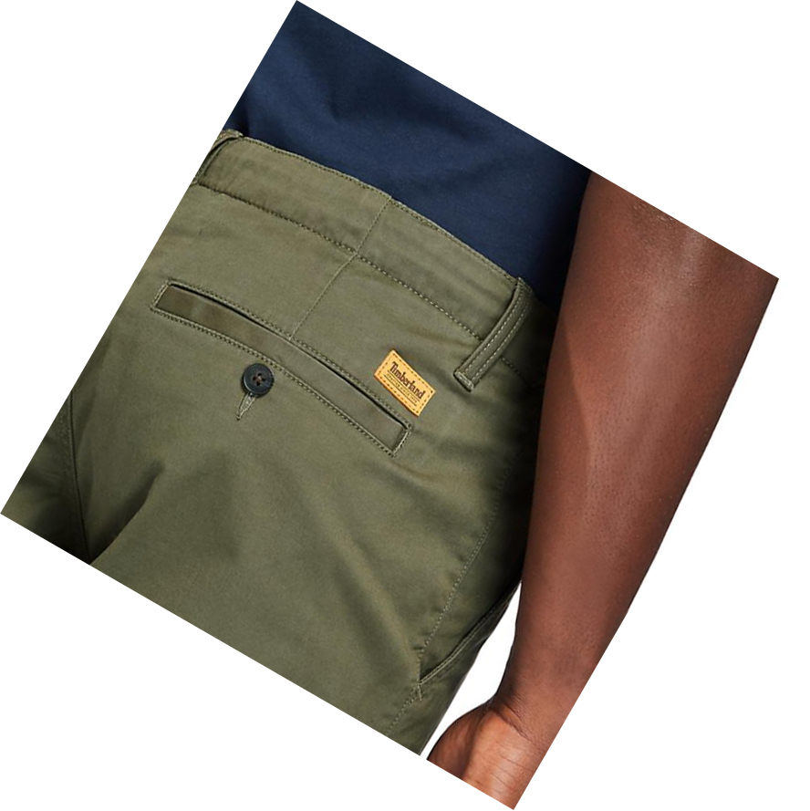 Men's Timberland Cargo Shorts Pants Dark Green | JSM-031872