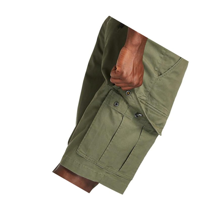 Men's Timberland Cargo Shorts Pants Dark Green | JSM-031872