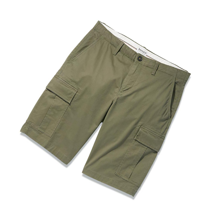 Men's Timberland Cargo Shorts Pants Dark Green | JSM-031872