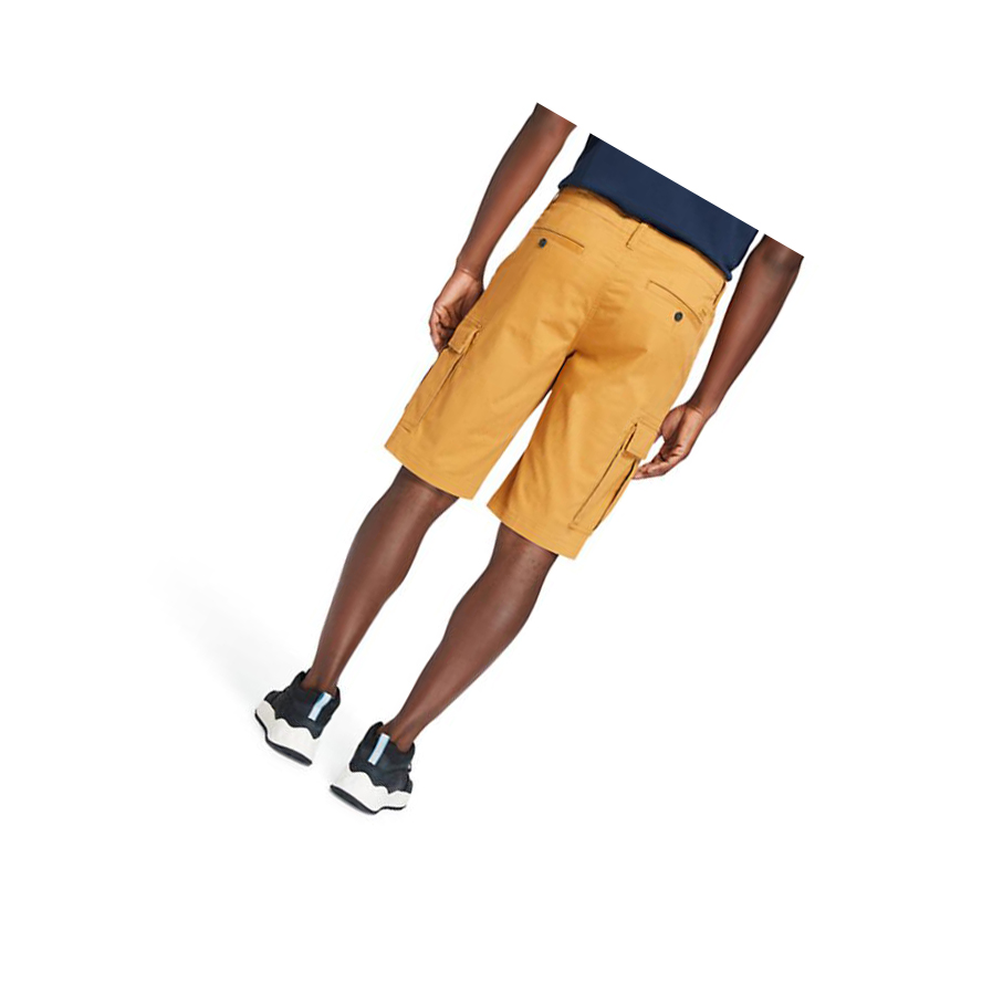 Men's Timberland Cargo Shorts Pants Dark Yellow | QMB-186597