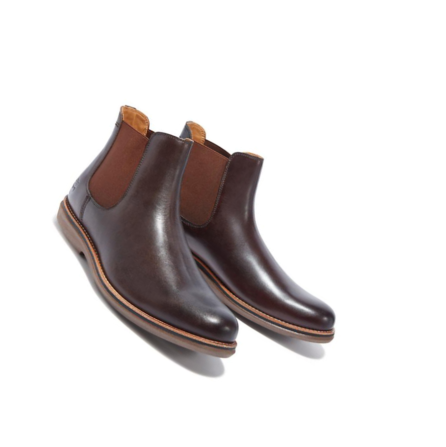 Men's Timberland City Groove Chelsea Boots Dark Brown | OFQ-910573