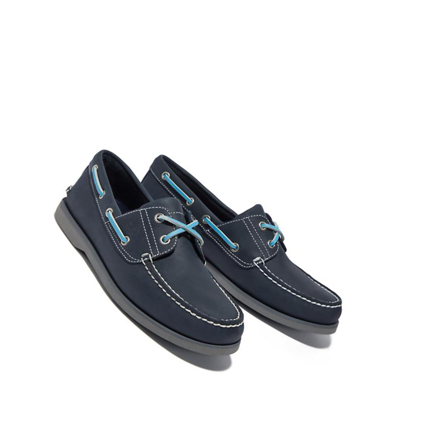 Men's Timberland Classic Boat Shoes Navy | NOD-084325