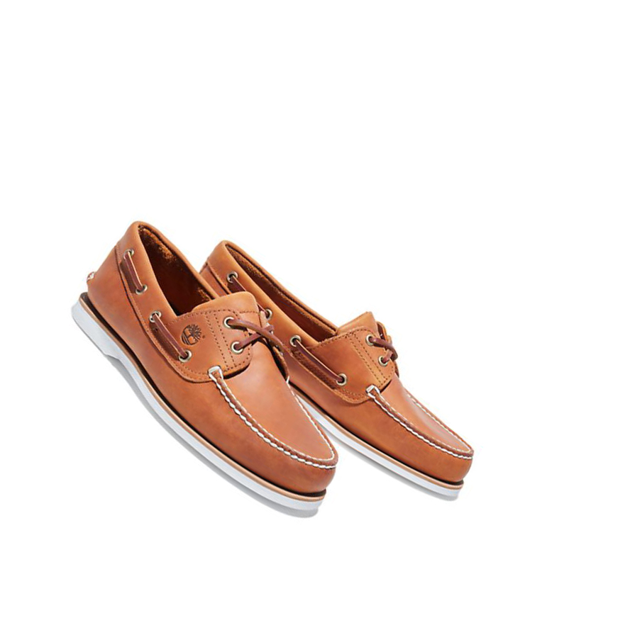 Men's Timberland Classic Boat Shoes Orange | BCX-620183