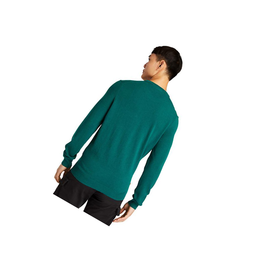 Men's Timberland Cohas Brook Crewneck Sweater Green | IEM-840136