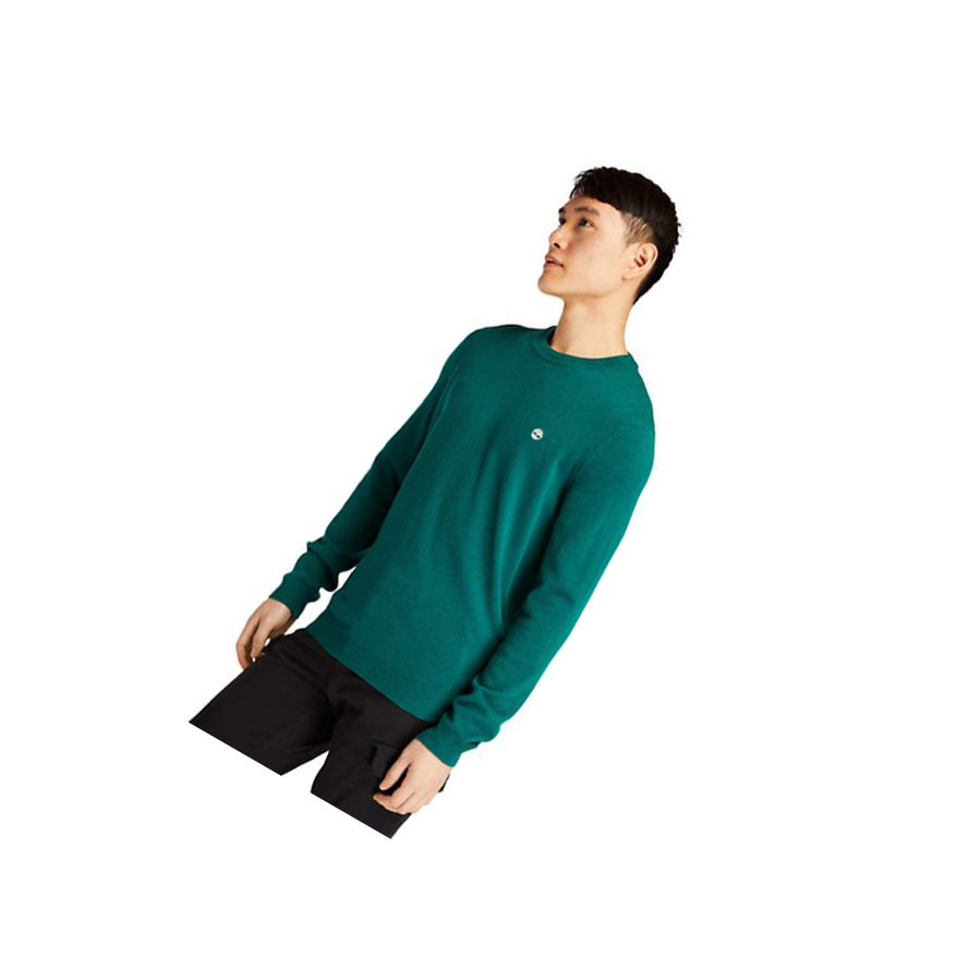 Men's Timberland Cohas Brook Crewneck Sweater Green | IEM-840136