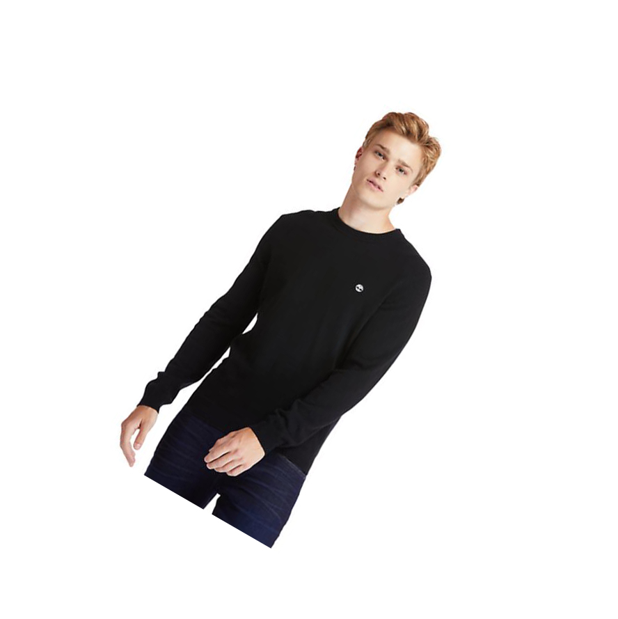 Men's Timberland Cohas Brook Crewneck Sweater Black | JQV-645029