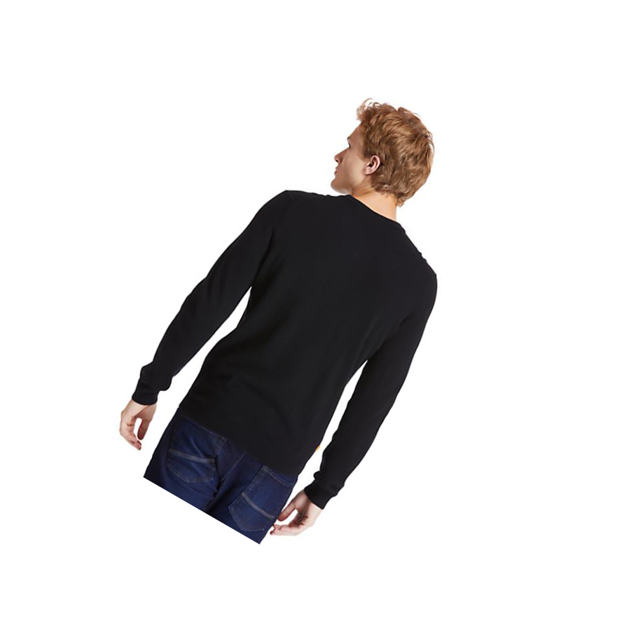 Men's Timberland Cohas Brook Crewneck Sweater Black | JQV-645029