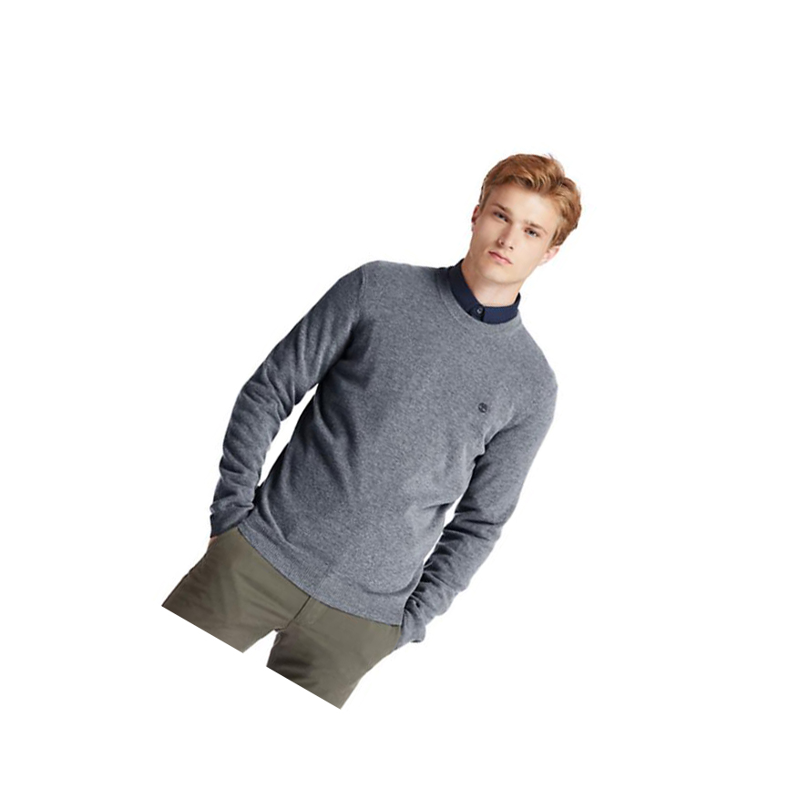 Men\'s Timberland Cohas Brook Crewneck Sweater Dark Grey | KQP-913675