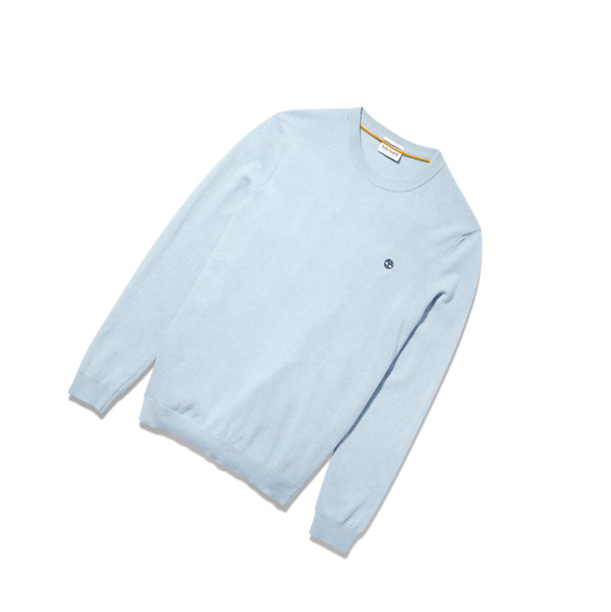 Men's Timberland Cohas Brook Crewneck Sweater Light Blue | QAC-362701