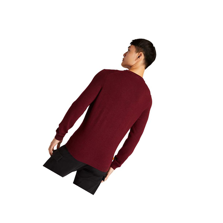 Men's Timberland Cohas Brook Crewneck Sweater Red | UAF-762410