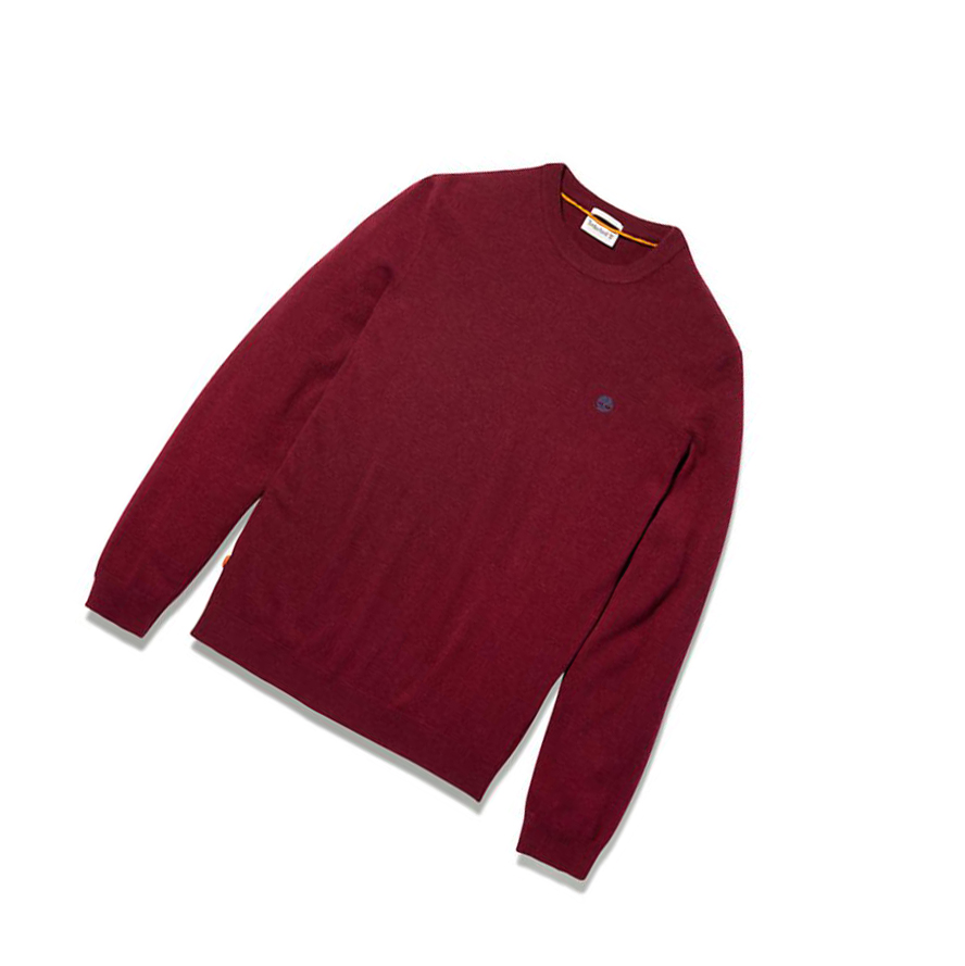 Men's Timberland Cohas Brook Crewneck Sweater Red | UAF-762410