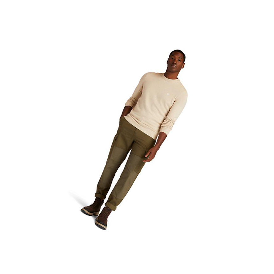 Men's Timberland Cohas Brook Crewneck Sweater White | VSL-841057