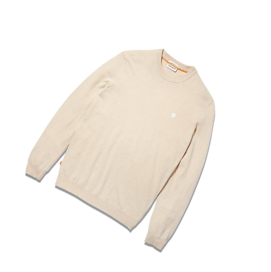 Men's Timberland Cohas Brook Crewneck Sweater White | VSL-841057