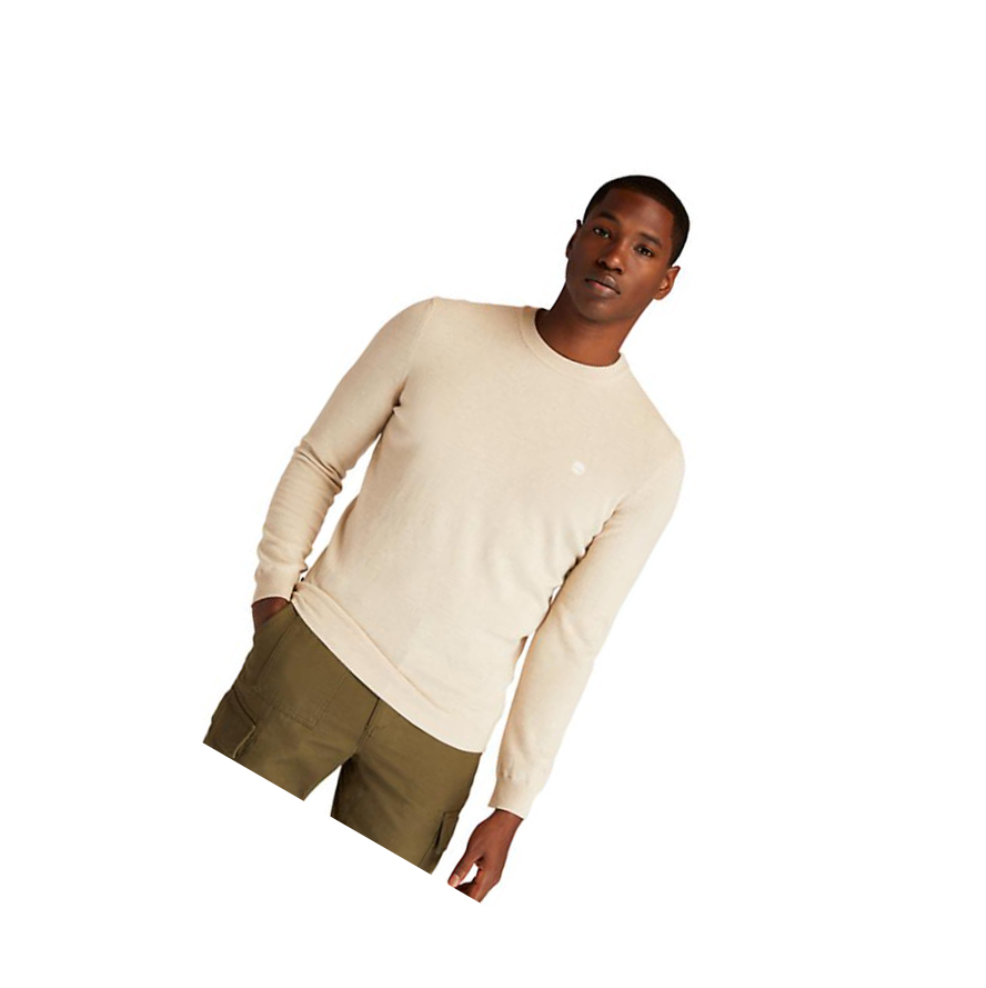 Men\'s Timberland Cohas Brook Crewneck Sweater White | VSL-841057