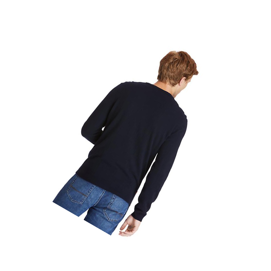 Men's Timberland Cohas Brook Crewneck Sweater Navy | YHE-602315