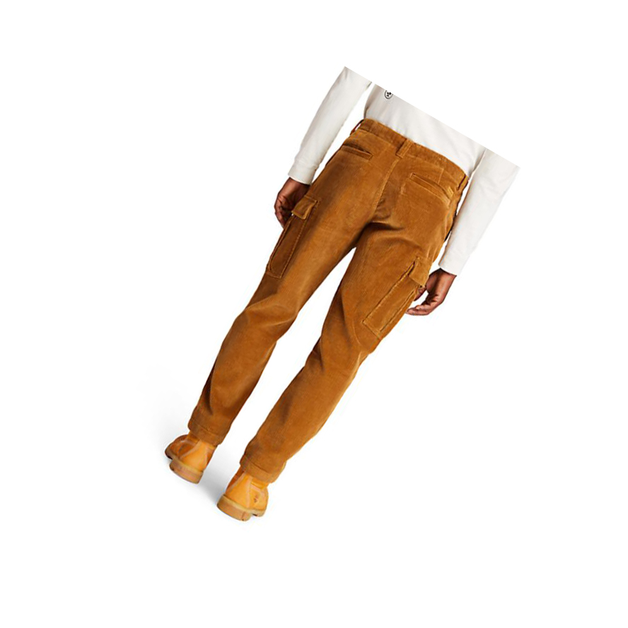 Men's Timberland Corduroy Cargo Pants Brown | XAK-486721