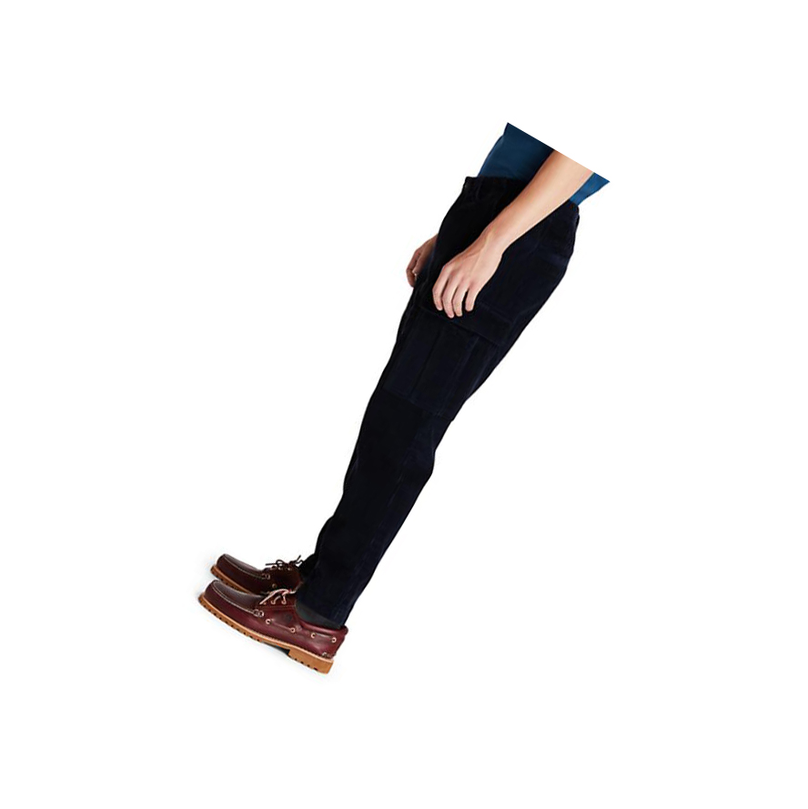 Men's Timberland Corduroy Cargo Pants Navy | JRF-082149