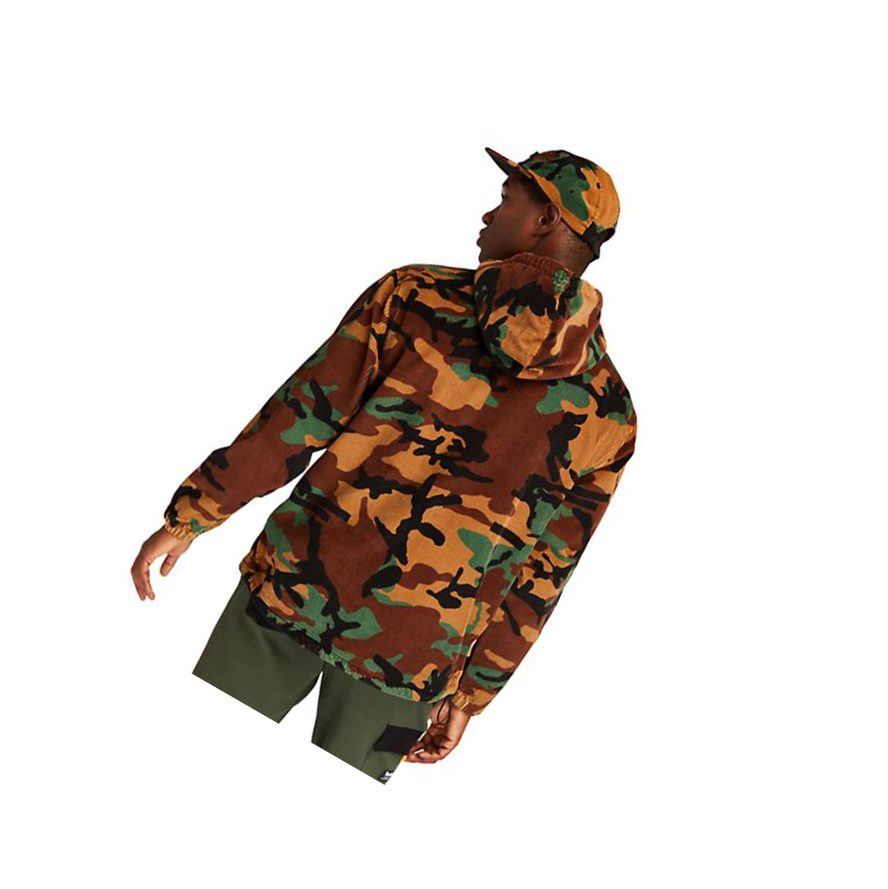 Men's Timberland Corduroy Hoodie Camo | SLR-063279