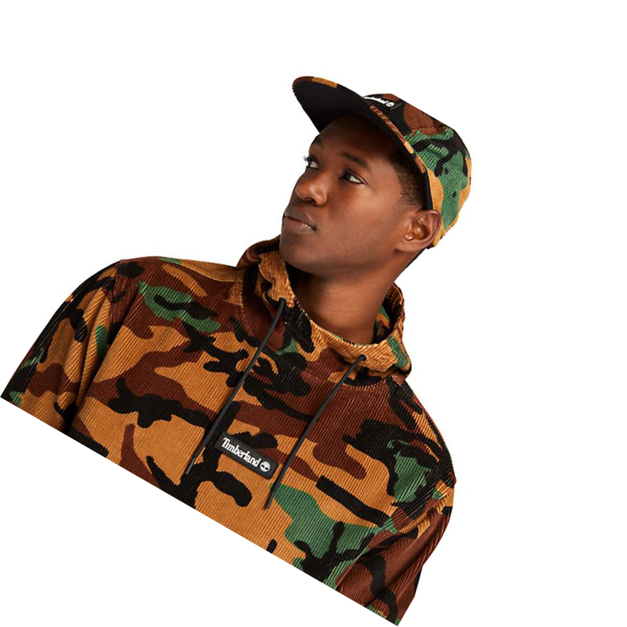 Men's Timberland Corduroy Hoodie Camo | SLR-063279