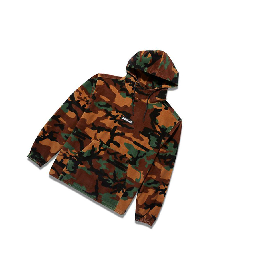 Men's Timberland Corduroy Hoodie Camo | SLR-063279