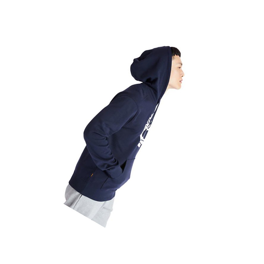 Men's Timberland Core Tree Logo Hoodie Navy | KTC-583691