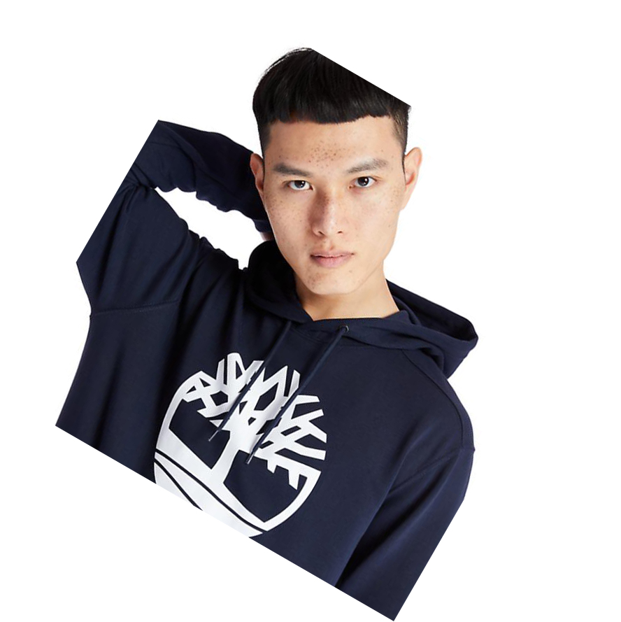 Men's Timberland Core Tree Logo Hoodie Navy | KTC-583691