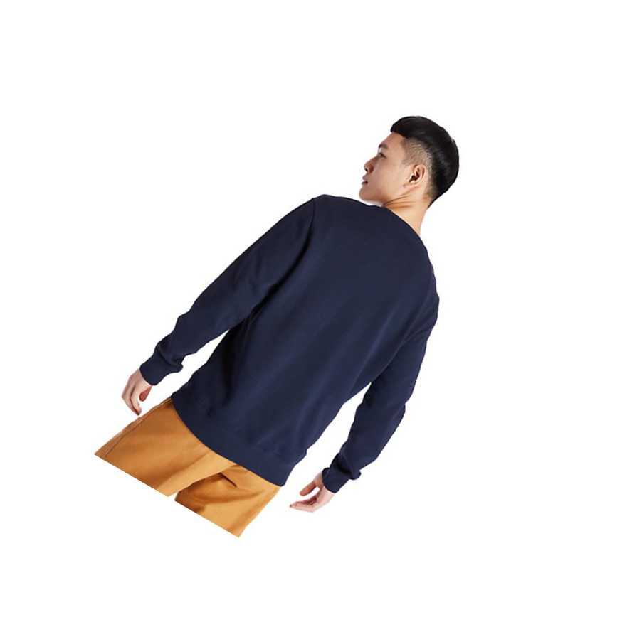 Men's Timberland Core Tree Logo Sweatshirt Navy | XMN-431609