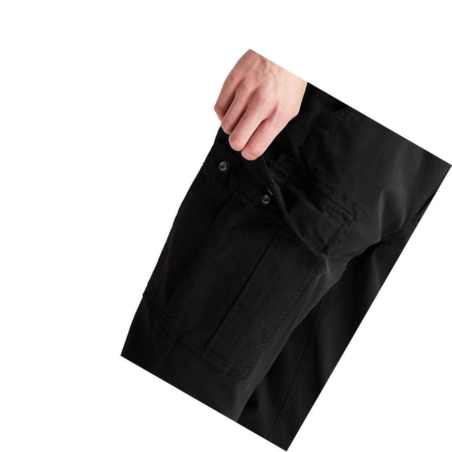 Men's Timberland Core Twill Cargo Pants Black | EAL-598761