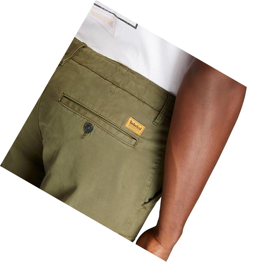 Men's Timberland Core Twill Cargo Pants Dark Green | MQY-037148