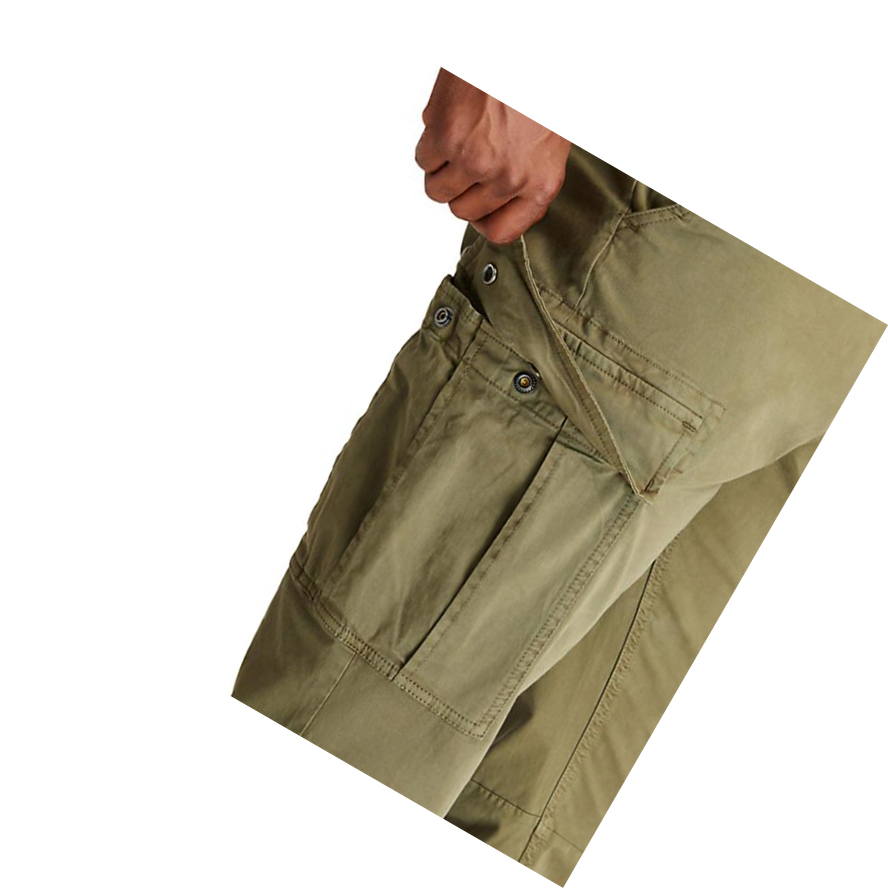 Men's Timberland Core Twill Cargo Pants Dark Green | MQY-037148