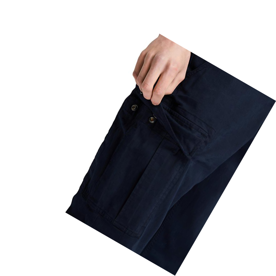 Men's Timberland Core Twill Cargo Pants Navy | SVQ-649350