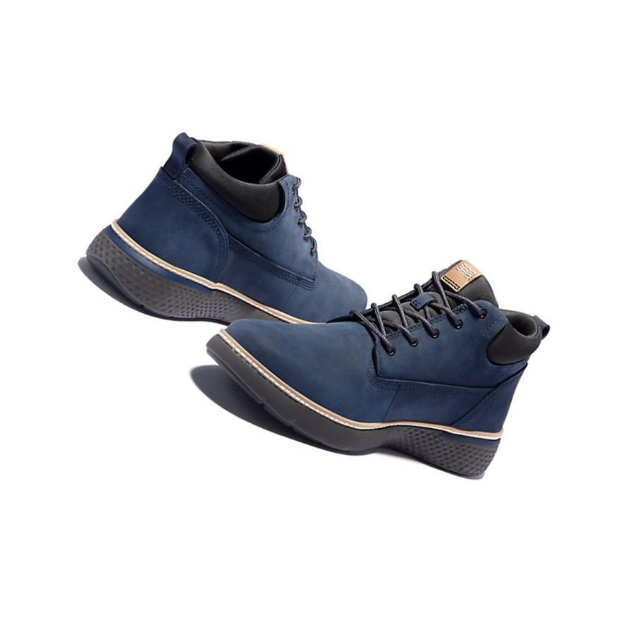 Men's Timberland Cross Mark Chukka Boots Navy | HGR-543780