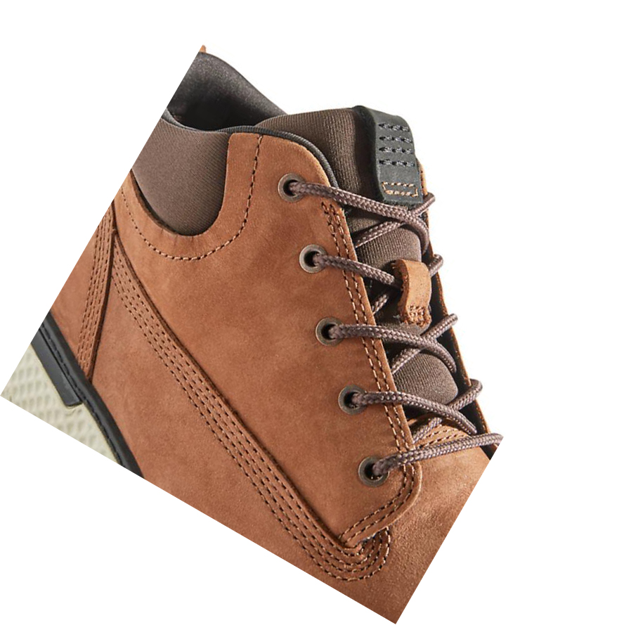 Men's Timberland Cross Mark Chukka Boots Dark Brown | TRG-190758