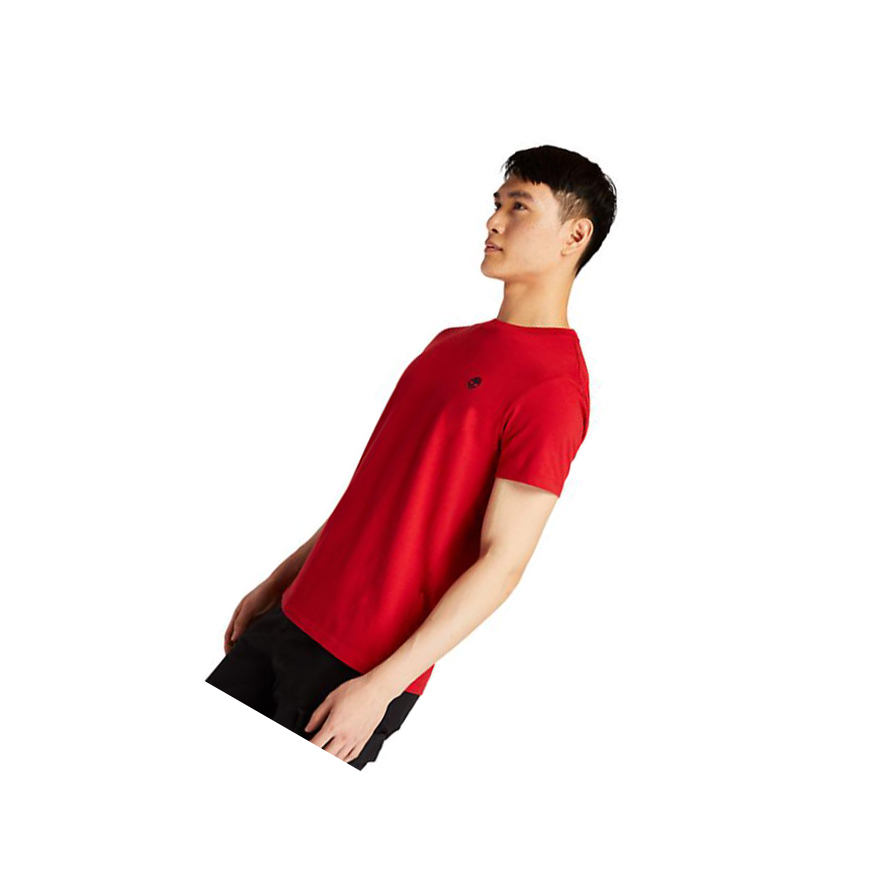 Men's Timberland Dunstan River Crew T Shirts Red | IKC-075392