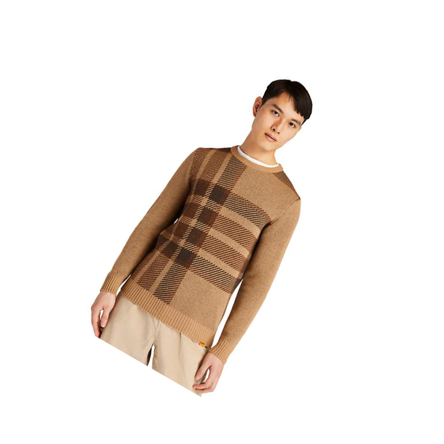 Men\'s Timberland EK+ Intarsia Crewneck Sweater Brown | SHV-189307