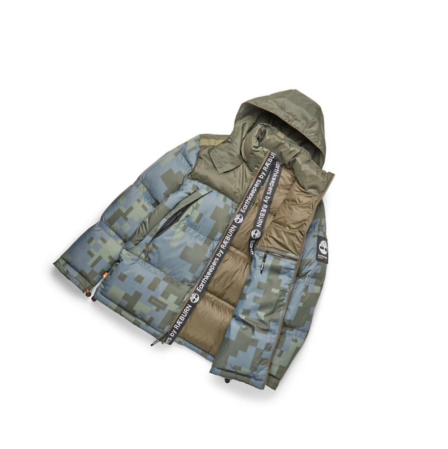 Men's Timberland Earthkeepers® by Raeburn All Gender Puffer Jackets Green Camo | RWU-783502