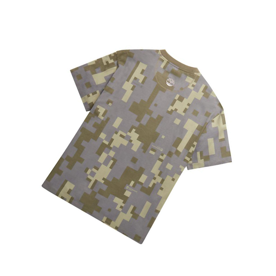 Men's Timberland Earthkeepers® by Raeburn All Gender Print Pocket T Shirts Green Camo | SID-462397