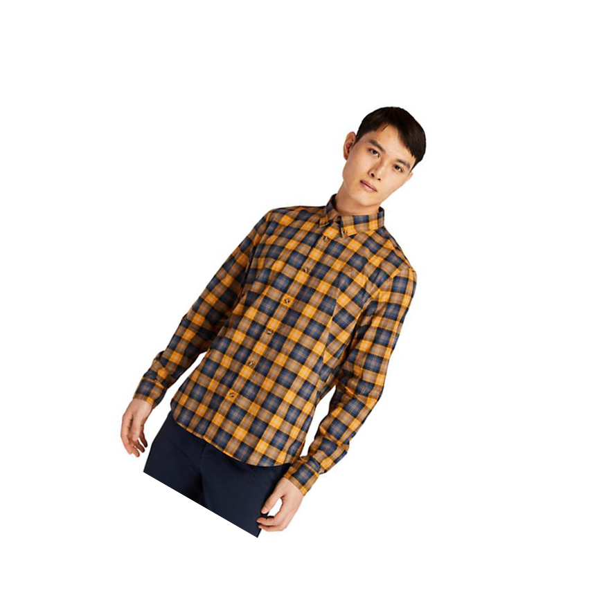 Men\'s Timberland Eastham River Tartan Shirts Yellow | HFS-480367