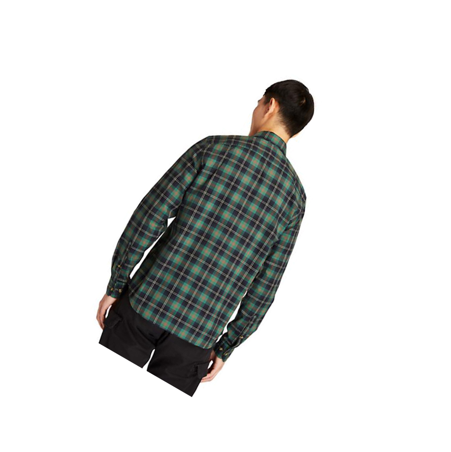 Men's Timberland Eastham River Tartan Shirts Green | UTS-856794